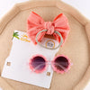 2Pcs/Set Daisy Flower Sunglasses With Elastic Nylon Baby Headband DP074