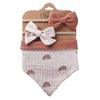 3Pcs/Set Muslin Cotton Baby Bib Headband