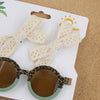 New Arrive Two Tone Leopard Sunglasses With Cotton Lace Clip Set  DP119