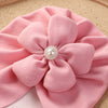 Faux Cashmere Pearl Flower Bow Newbron Baby Turban  SS115