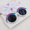 Rainbow Kids Sunglasses With Big Bow Baby Headband Set DP117