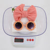 Baby Daisy Sunglasses With Eyelet Bow Set Big Bow  Nylon Hairband Set DP122