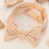 Beige Ribbed Bow Headband KK174