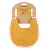 2Pcs/Lot Bamboo Cotton Baby Bib&Headband