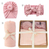 3Pcs/Box Cotton Baby Hat Headband Swaddle