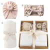 3Pcs/Box Cotton Baby Hat Headband Swaddle