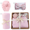 3Pcs/Box Cotton Baby Hat Headband Swaddle