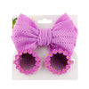 2Pcs/Set Daisy Flower Sunglasses With Elastic Nylon Baby Headband DP074