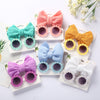 2Pcs/Set Daisy Flower Sunglasses With Elastic Nylon Baby Headband DP074