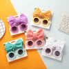 2Pcs/Set Daisy Flower Sunglasses With Elastic Nylon Baby Headband DP074