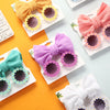 2Pcs/Set Daisy Flower Sunglasses With Elastic Nylon Baby Headband DP074