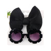 2Pcs/Set Solid Color Baby Sun Glasses Puff Bow Headband Set DP076