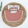 3Pcs/Set Muslin Cotton Solid Color Baby Bib Elastic Headband Set DP090