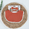 3Pcs/Set Muslin Cotton Solid Color Baby Bib Elastic Headband Set DP090