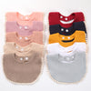 3Pcs/Set Muslin Cotton Solid Color Baby Bib Elastic Headband Set DP090