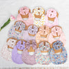 2Pcs/Set Sweet Bow Flower Headband With Printed Bib Set DP091