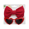 New Heart Shape Sunglass with Swiss Dots Headband Set  DP116