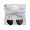 New Heart Shape Sunglass with Swiss Dots Headband Set  DP116