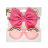 Rainbow Kids Sunglasses With Big Bow Baby Headband Set DP117