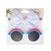 Rainbow Kids Sunglasses With Big Bow Baby Headband Set DP117