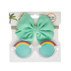 Rainbow Kids Sunglasses With Big Bow Baby Headband Set DP117