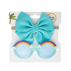 Rainbow Kids Sunglasses With Big Bow Baby Headband Set DP117