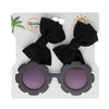 Baby Floral Shape Sunglasses With Candy Color Bow Clip Set DP118