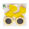 Baby Floral Shape Sunglasses With Candy Color Bow Clip Set DP118