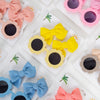 Baby Floral Shape Sunglasses With Candy Color Bow Clip Set DP118