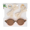 New Arrive Two Tone Leopard Sunglasses With Cotton Lace Clip Set  DP119