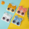 Baby Daisy Sunglasses With Eyelet Bow Set Big Bow  Nylon Hairband Set DP122