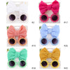 Baby Daisy Sunglasses With Eyelet Bow Set Big Bow  Nylon Hairband Set DP122