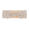 Beige Ribbed Bow Headband KK174