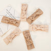 Beige Ribbed Bow Headband KK174