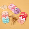 5Pcs/Set Solid Leopard Print Hair Bow Knot Clips