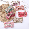 Flower Print Chiffon Big Bowknot Headwraps