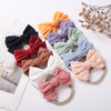 2Pcs/Lot Solid Embroidery Hair Bow Headband