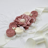 2Pcs/Set Vintage Stain Flower Sashes Lace Rhinestone Headband