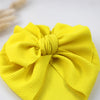 Solid Waffle Fabric Baby Hat Big Bow Topknot Turban