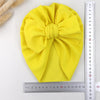 Solid Waffle Fabric Baby Hat Big Bow Topknot Turban