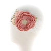 Pearl Rhinestone Organza Rose Baby Headband