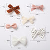 4Pcs/set Floral Print Hair Bow Clips