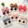 2Pcs/Card Sun Flower Glasses Puff Bow Headband