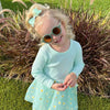 2Pcs/Set Heart Mental Sunglasses Headband