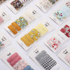 Cute Sweet Floral Color Embroidered Square Snap Clip for Baby PP164