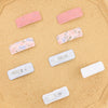 Cute Sweet Floral Color Embroidered Square Snap Clip for Baby PP164