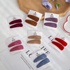 2Pcs/Set Solid Color Faux Cashmere Oval Snap Clip Kids Hair Clip PP179