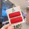 2Pcs/Card Faux cashmere rectangular Snap Clip for Baby Girls PP180