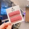 2Pcs/Card Faux cashmere rectangular Snap Clip for Baby Girls PP180