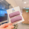 2Pcs/Card Faux cashmere rectangular Snap Clip for Baby Girls PP180